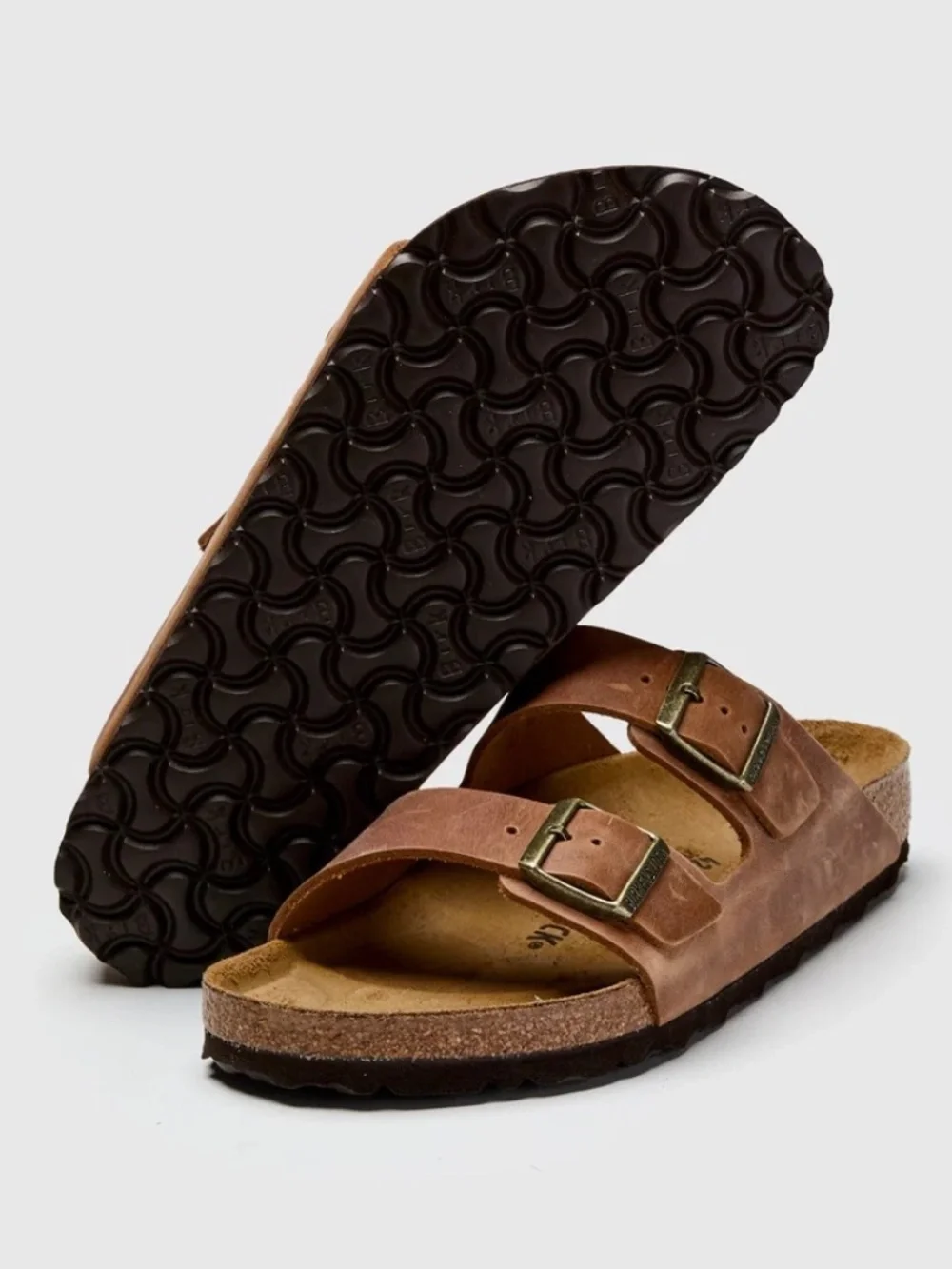 Birkenstock Arizona BS Sandals in Cognac Natural Leather Oiled 1028272